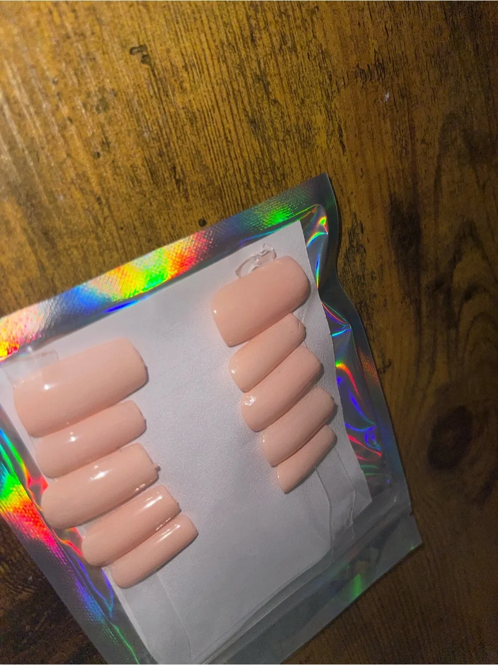 Peach Press-On Nail Set - Neutral Peach Artificial Nails